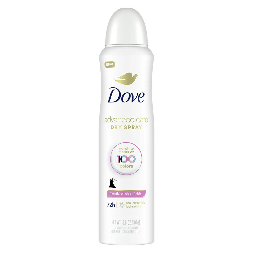 Dove Antiperspirant Deodorant Dry Spray, Clear Finish, 3.8 Oz